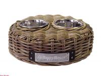 Happy House Rattan Futterstation rund