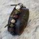 Happy-House Armband Leder mit Perlen